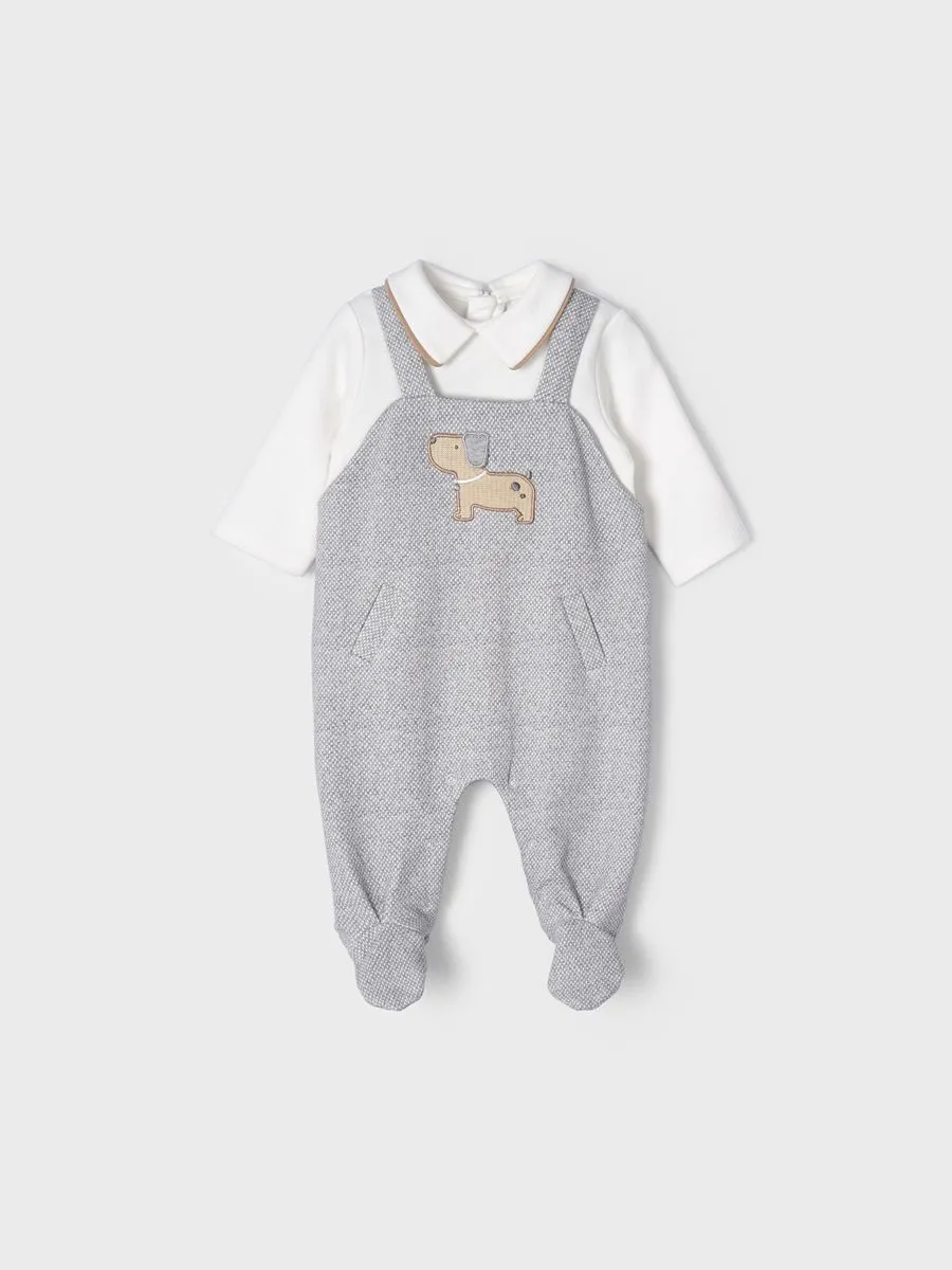 Woofle Patterned Romper Grey | Mayoral