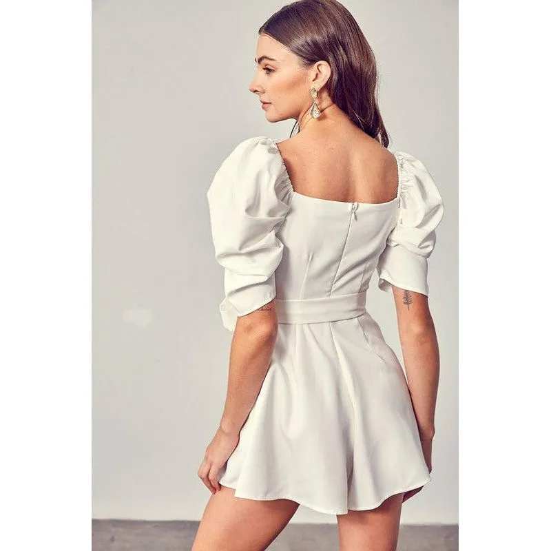 Wrap Front Side Tie Romper