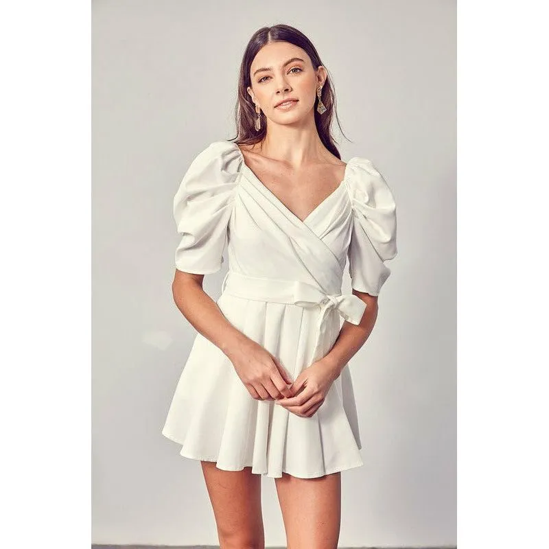 Wrap Front Side Tie Romper