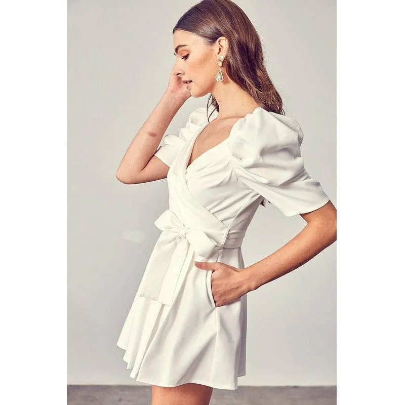 Wrap Front Side Tie Romper