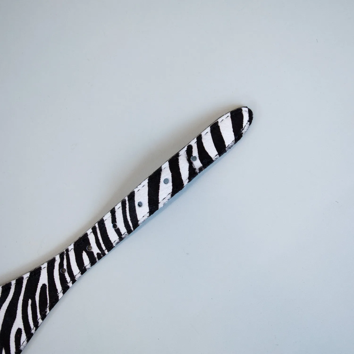 Zebra Hair on Hide Collar