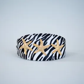 Zebra Hair on Hide Collar